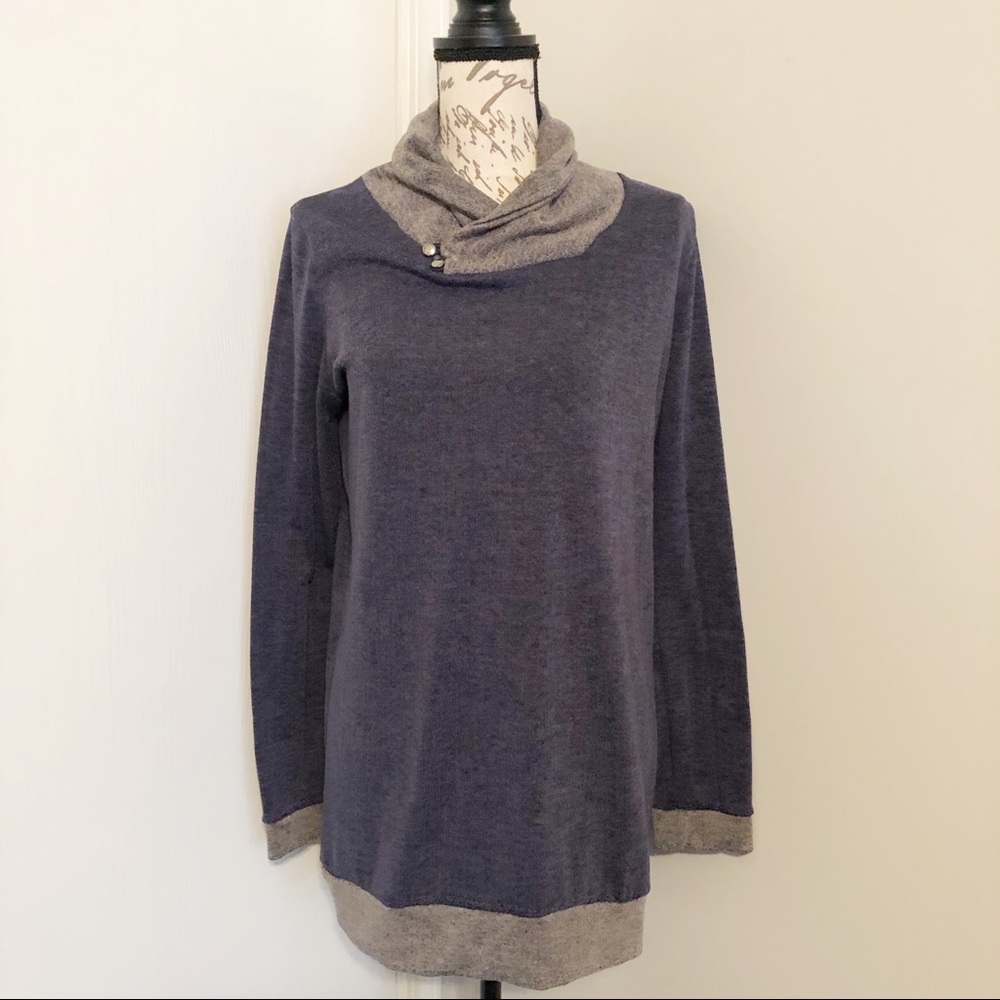 Vanilla Bay Sweatshirt Elbow Patch Tunic